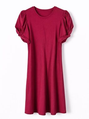Summersalt Tee Shirt Dress Puff Sleeve Pink Womens Small